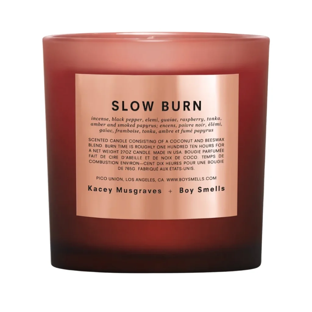 Boy Smells Slow Burn Candle. The best autumn scented cadles