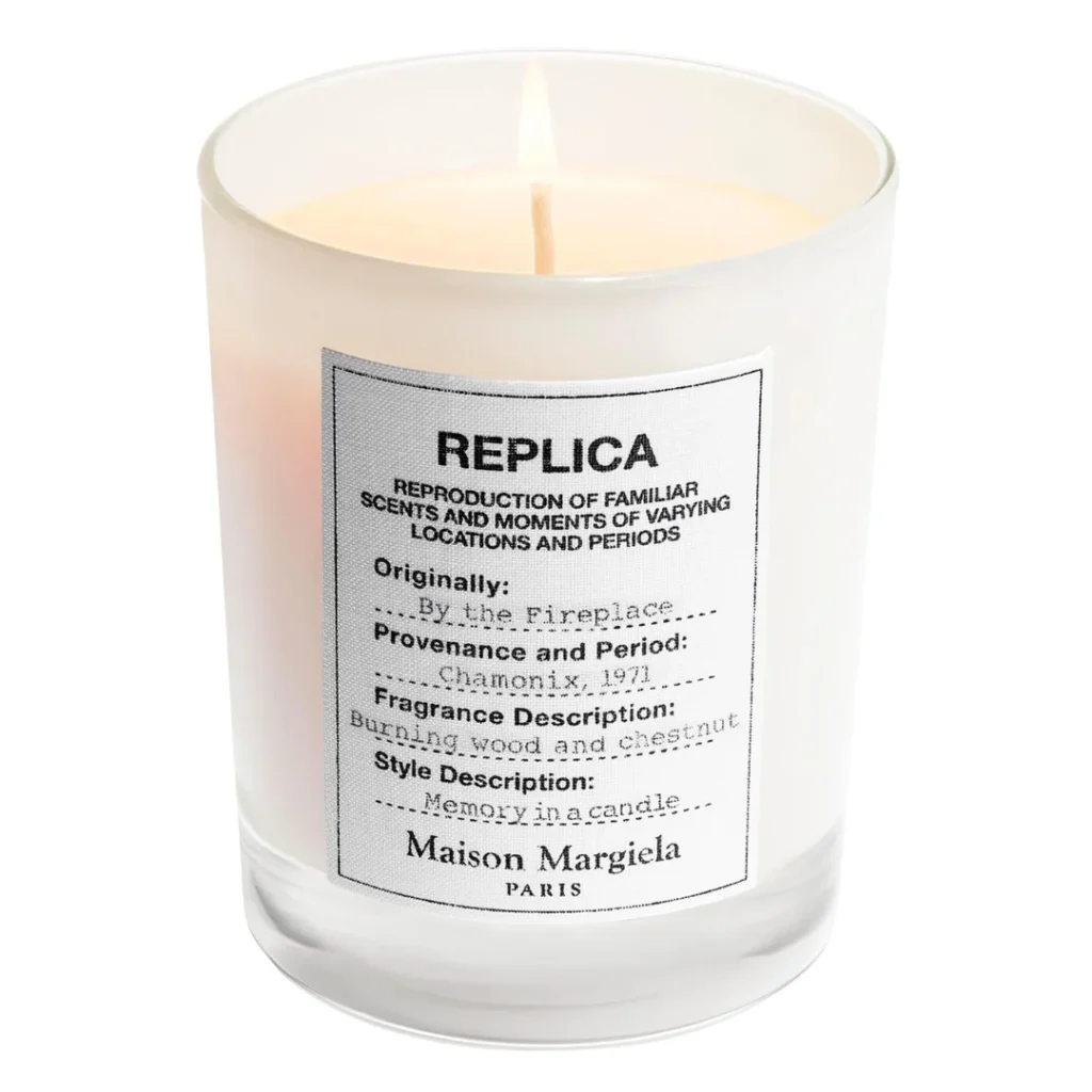 Maison Margiela by the fireplace candle