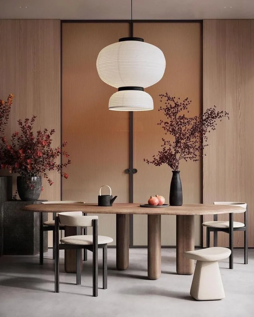 Japandi interior-design dining room @kseniabortsova