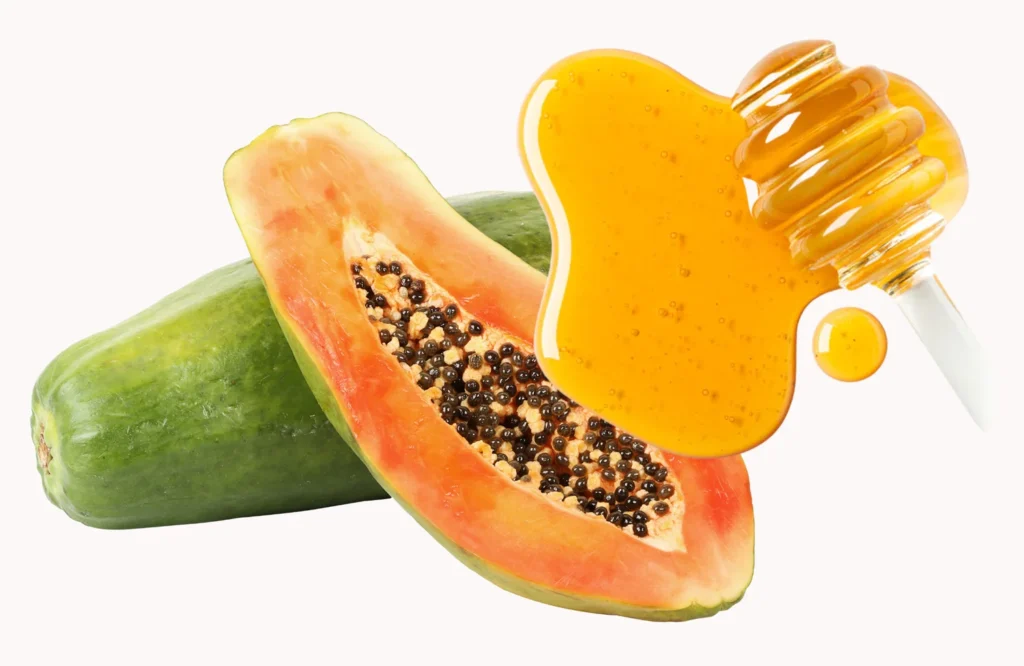 papaya and honey DIY skin lightening scrub