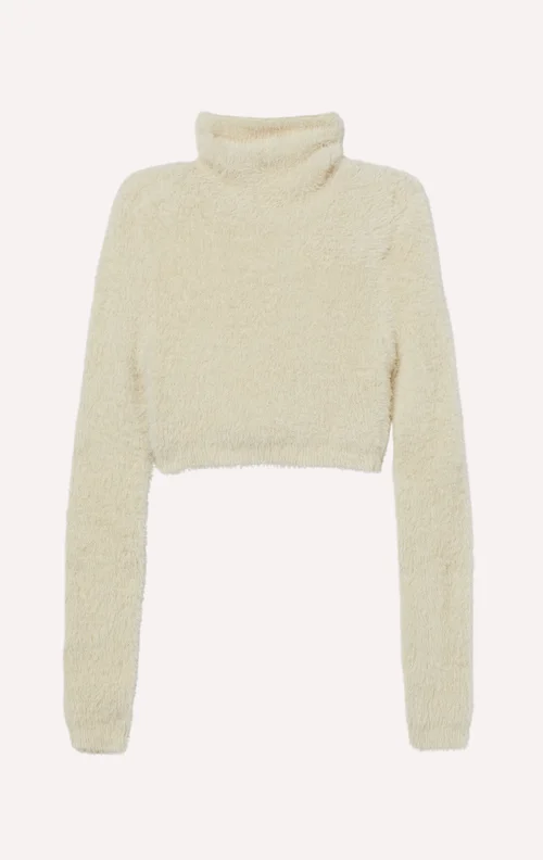 Light+beige+fluffy+cropped+jumper. Autumn High Street Finds