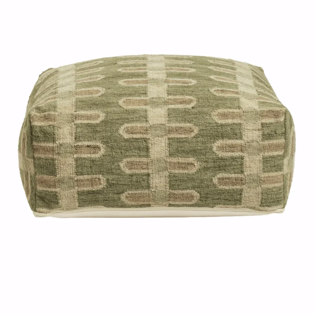 green floor cushion hygge decor