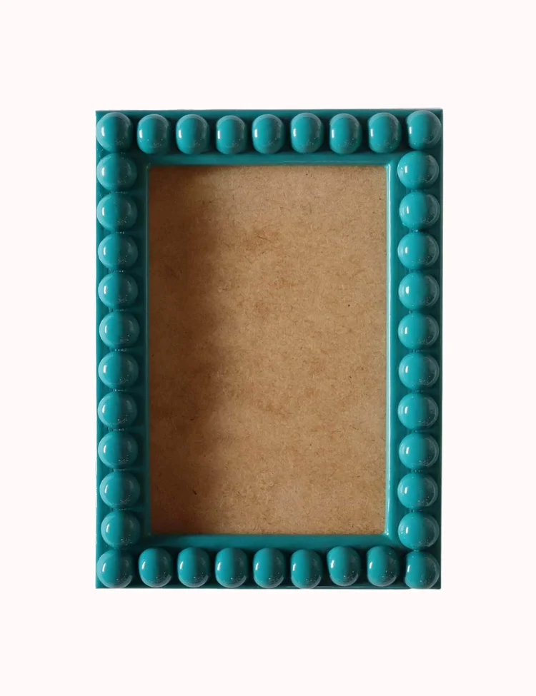 teal bobbin photo frame