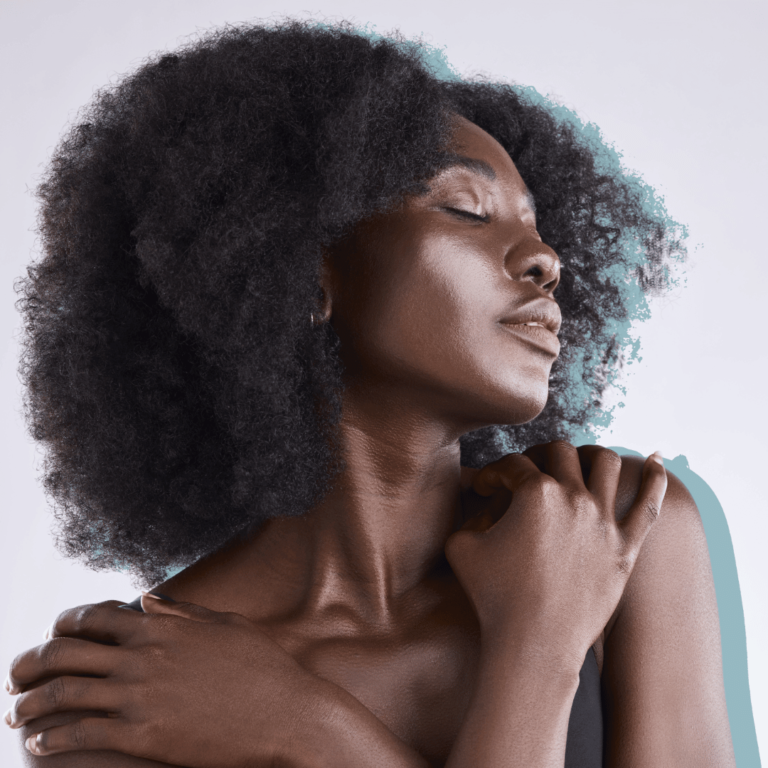 beautiful black woman with afro hair. best face washes for hyperpigmentation