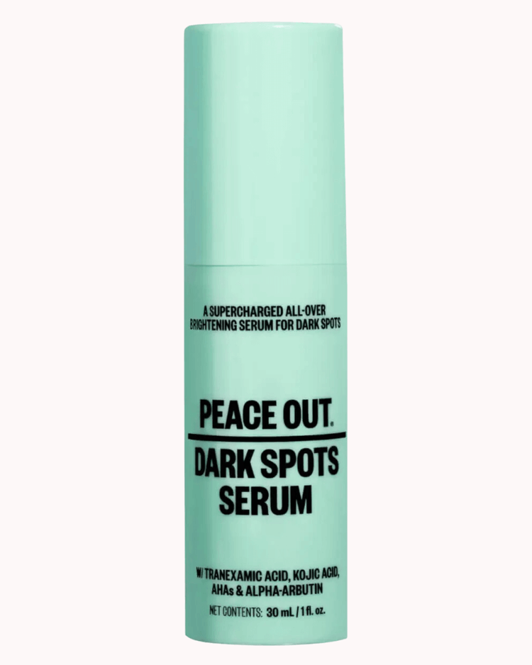 cosmetic serum in turquoise bottle