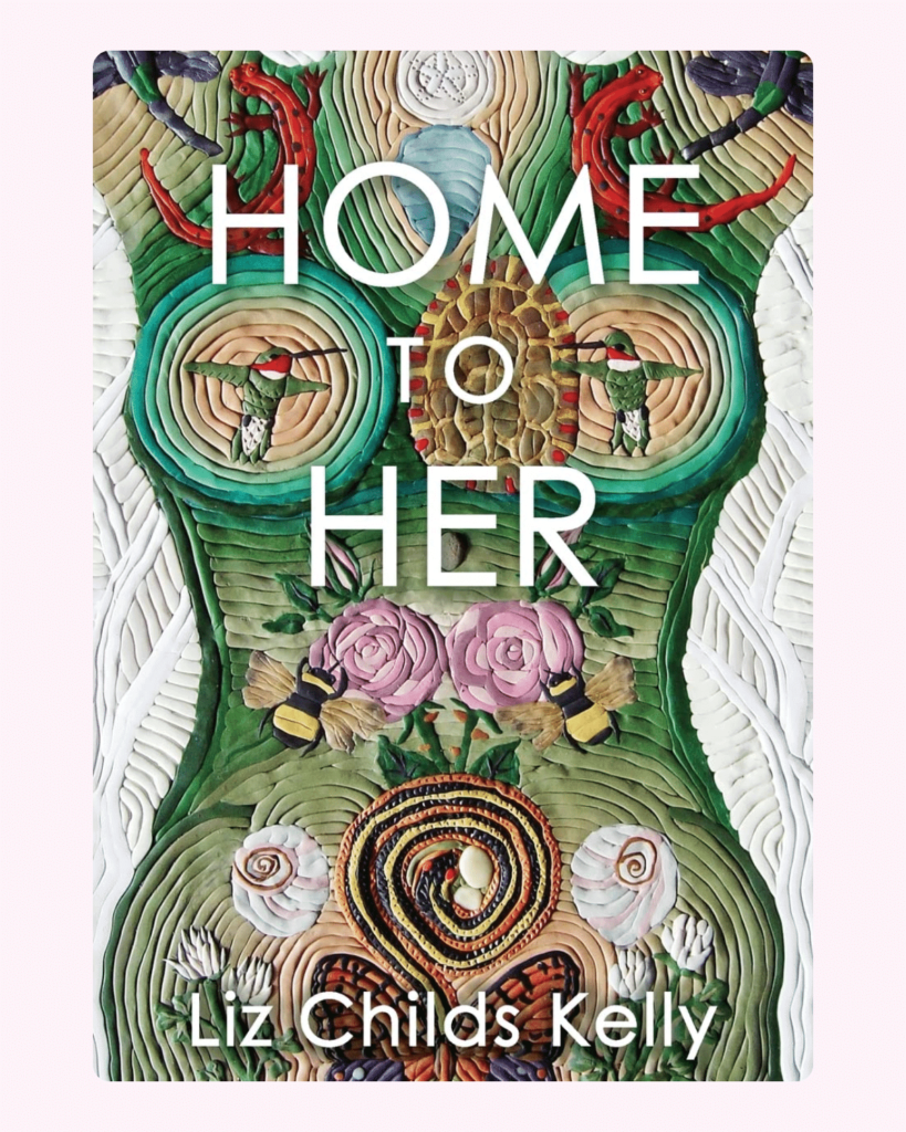 Book cover for Home To Her. WOUNDED FEMININE ENERGY