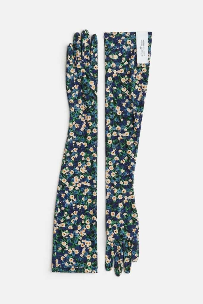 Long Floral Printed Gloves. H&M x Rokh Collection