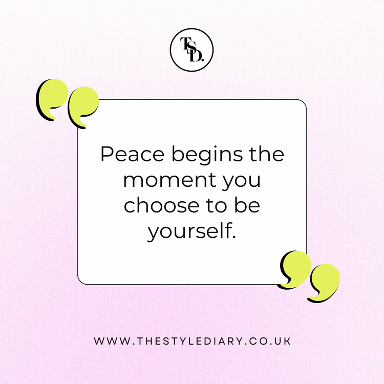 Peace begins the moment you choose to be yourself. 