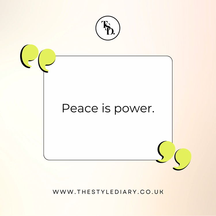 Peace is power. peace short captions for Instagram quote illustration