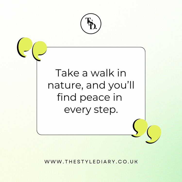 Take a walk in nature, and you’ll find peace in every step. Nature Peace Captions For Instagram quote illustration