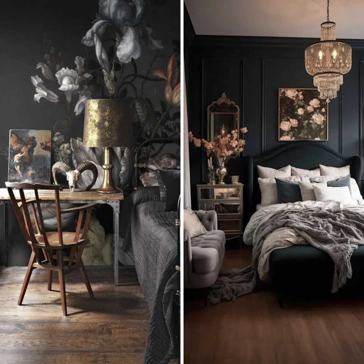 Dark and moody bedroom ideas