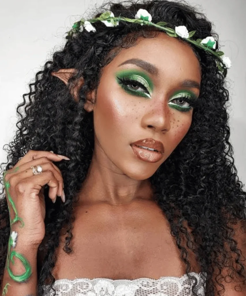 green fairy makeup idea