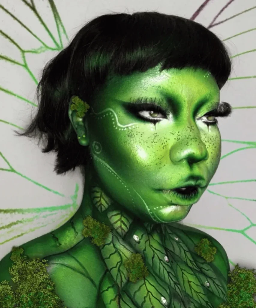 emerald green fairy makeup