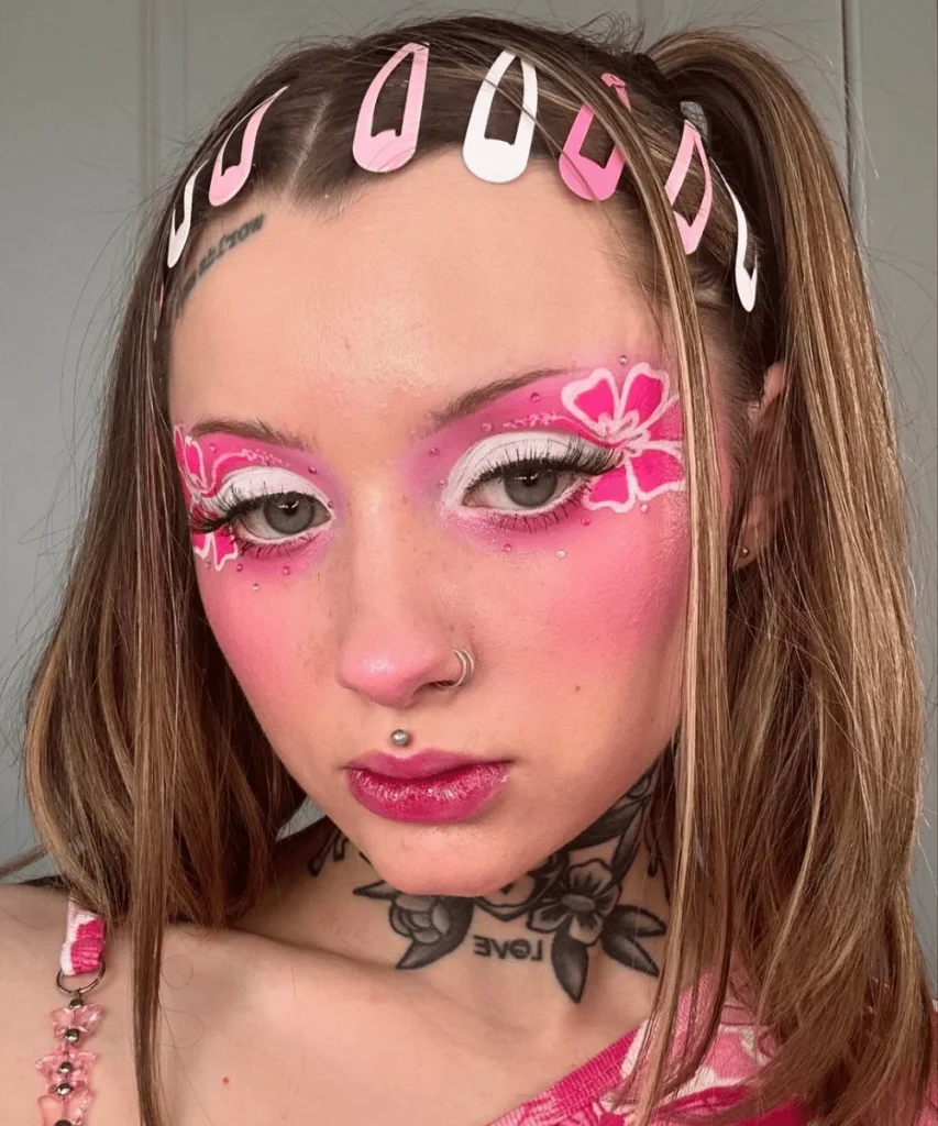 pink petal fairy makeup