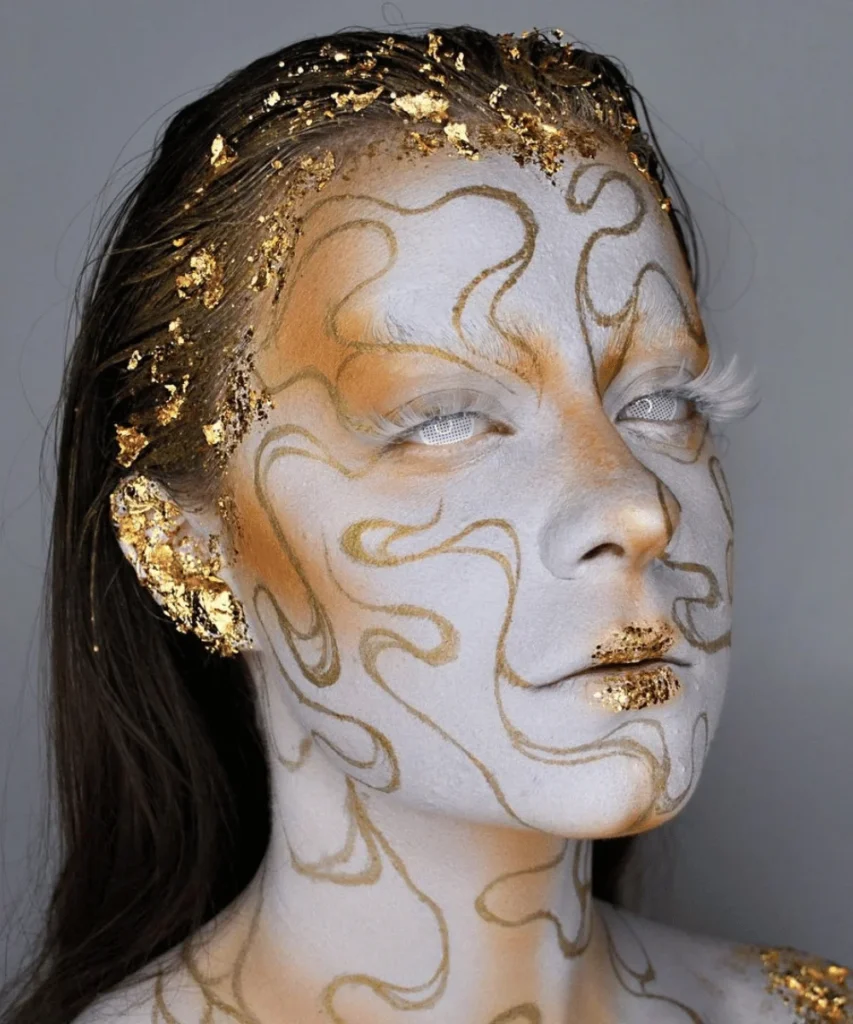 gold swirl fairy makeup