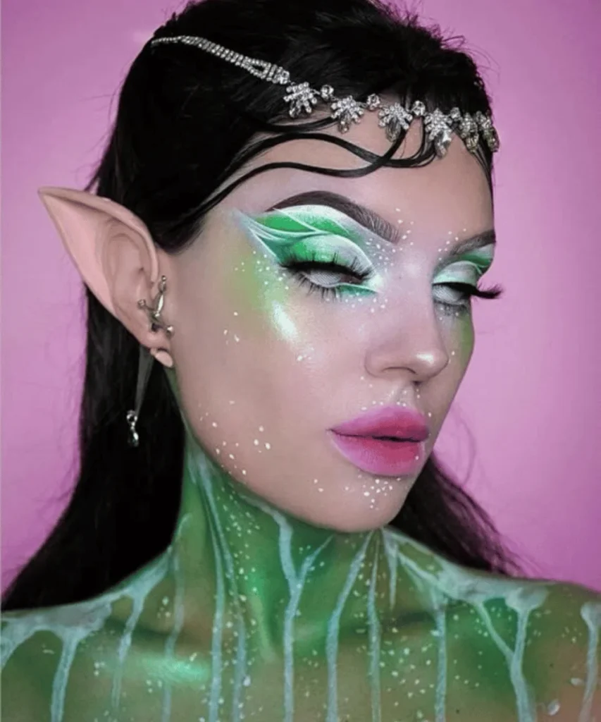 green fairy makeup