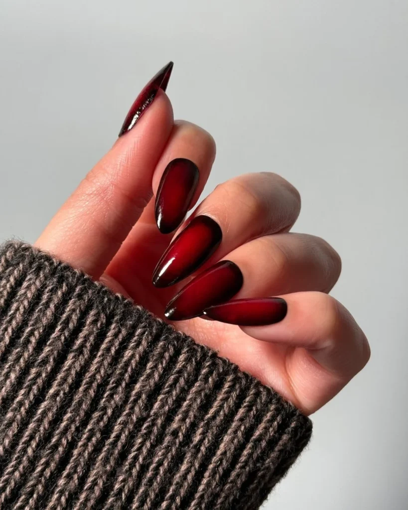 black and red nail designs. Aura Nail Designs