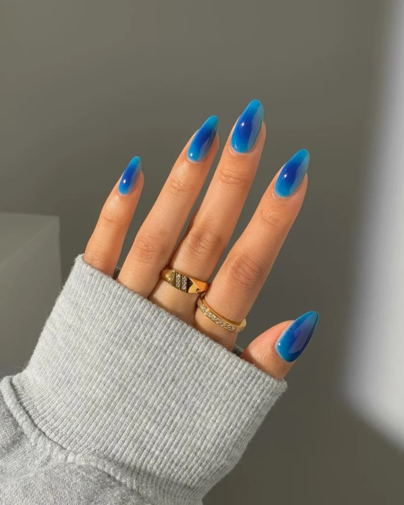 blue aura nails. Aura Nail Designs