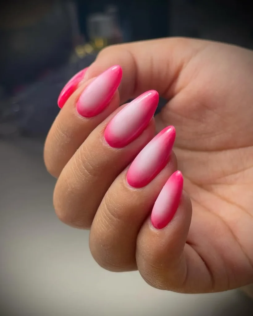 hot pink nails. Aura Nail Designs