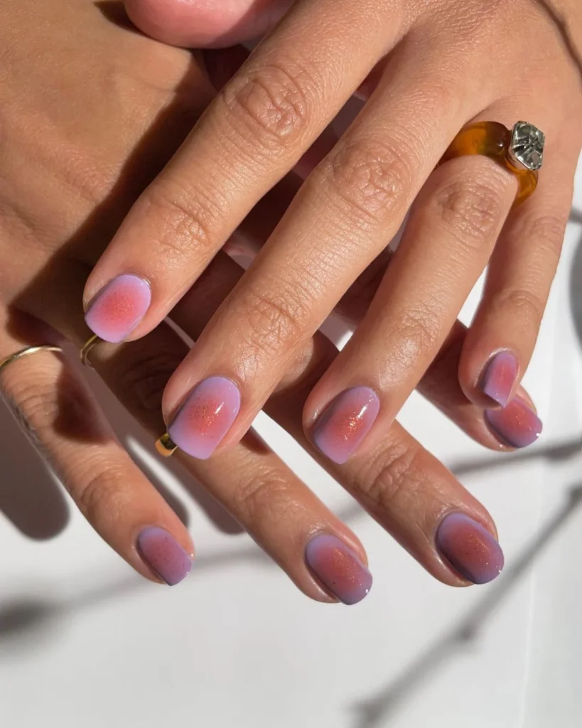 pink aura nails