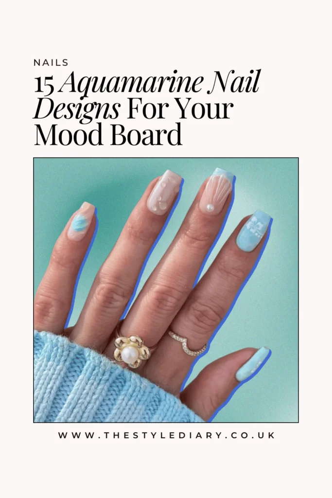 Aquamarine nail designs