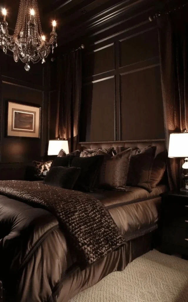 chocolate brown bedroom